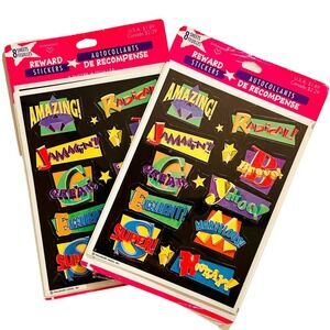 Vintage Ambassador Hallmark Reward Sayings Stickers Lot of 2 Packs 8 Sheets Each